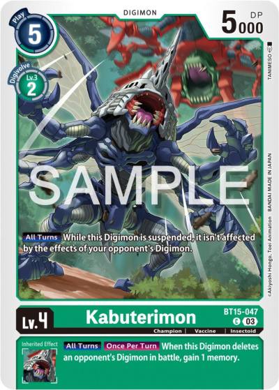 Kabuterimon BT15-047 C Exceed Apocalypse Digimon card