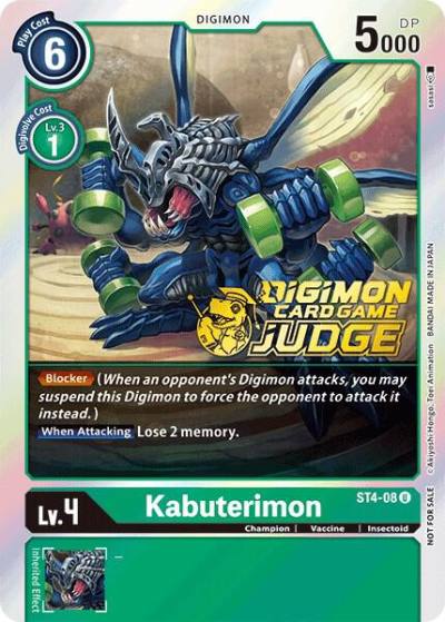 Kabuterimon Judge Pack 1 ST4-08 U Starter Deck 04: Giga Green Digimon card