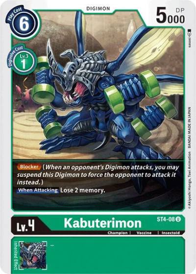 Kabuterimon ST4-08 U Starter Deck 04: Giga Green Digimon card