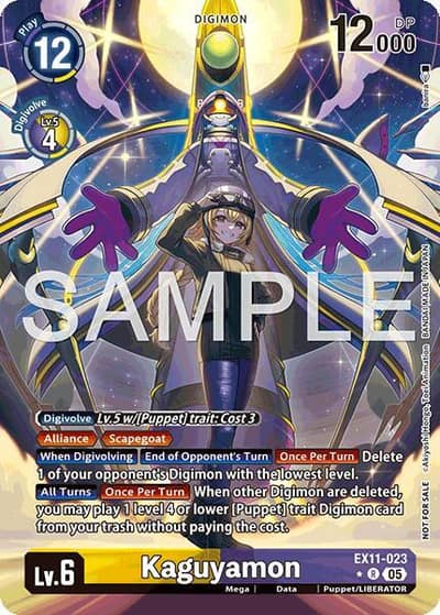 Kaguyamon (Box Topper) EX11-023 R Dawn of Liberator Digimon card