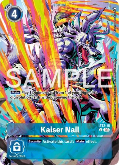 Kaiser Nail Bonus Pack ST2-15 C Starter Deck 17: Double Typhoon Advanced Deck Set Digimon card