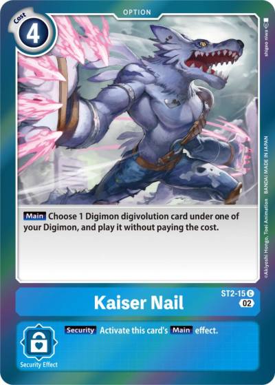 Kaiser Nail Resurgence Booster Reprint ST2-15 C Resurgence Booster Digimon card