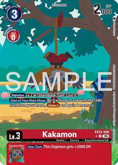 Kakamon Box Topper EX12-006 R Digital World Shambala Digimon card