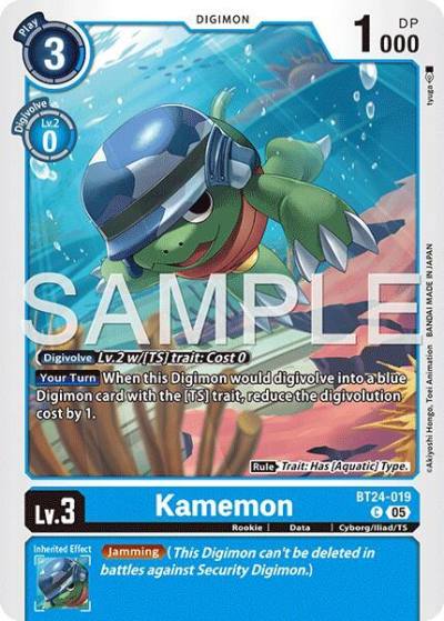 Kamemon BT24-019 C Time Stranger Digimon card