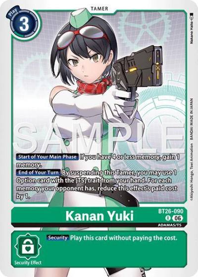Kanan Yuki BT26-090 R Timeless Bonds Digimon card