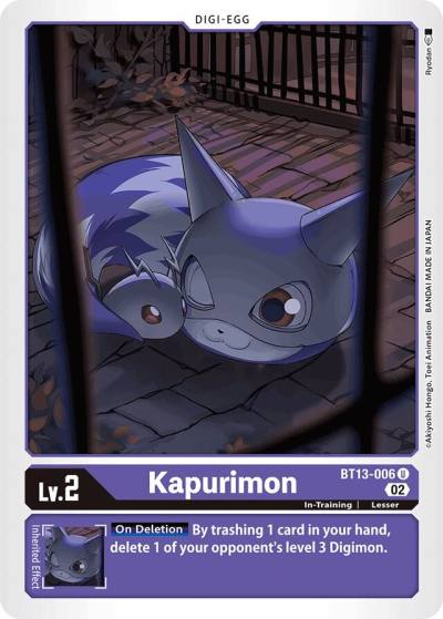 Kapurimon BT13-006 U Versus Royal Knights Digimon card