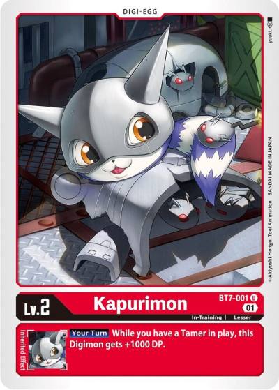 Kapurimon BT7-001 U Next Adventure Digimon card