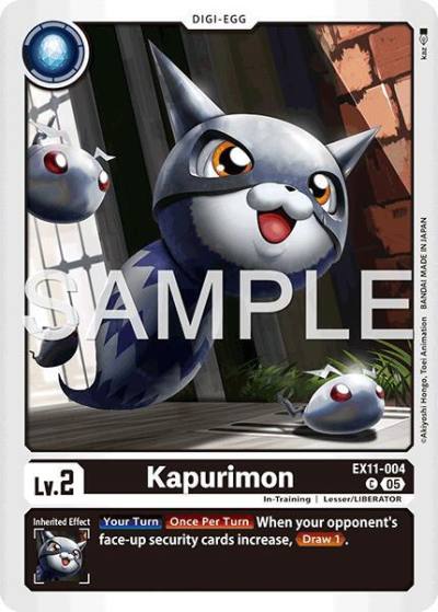 Kapurimon EX11-004 C Dawn of Liberator Digimon card