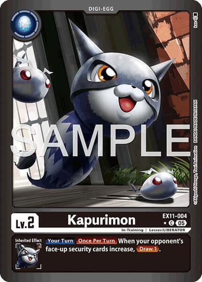 Kapurimon (Limited Foil) EX11-004 C Dawn of Liberator Digimon card
