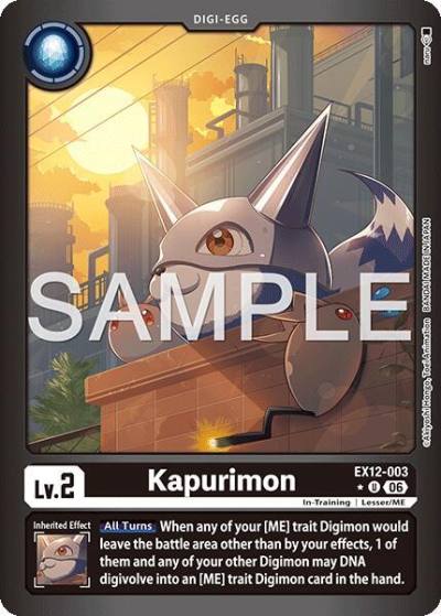 Kapurimon Limited Foil EX12-003 U Digital World Shambala Digimon card