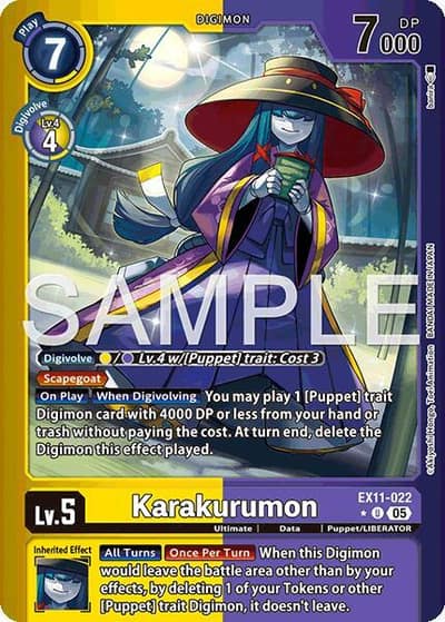 Karakurumon (Limited Foil) EX11-022 U Dawn of Liberator Digimon card