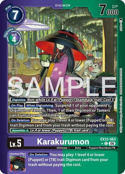 Karakurumon Limited Foil EX12-063 C Digital World Shambala Digimon card