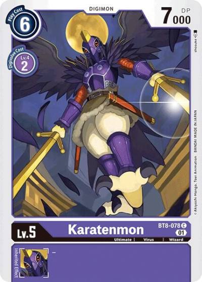 Karatenmon BT8-078 C New Awakening Digimon card