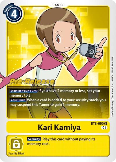 Kari Kamiya BT8-090 U New Awakening Pre-Release Cards Digimon card