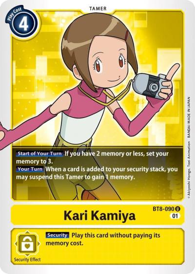 Kari Kamiya BT8-090 U New Awakening Digimon card