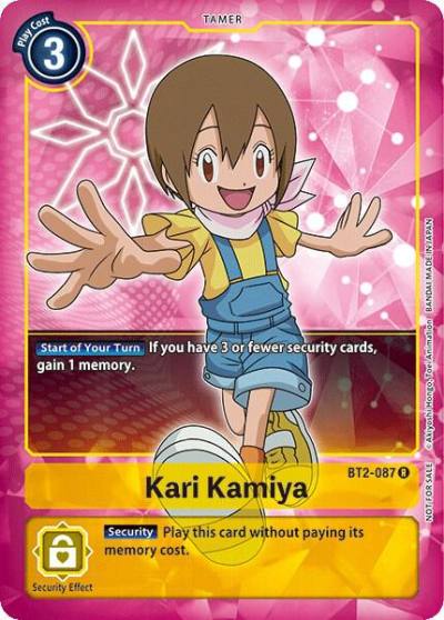 Kari Kamiya Box Topper BT2-087 R Release Special Booster 1.0 Digimon card