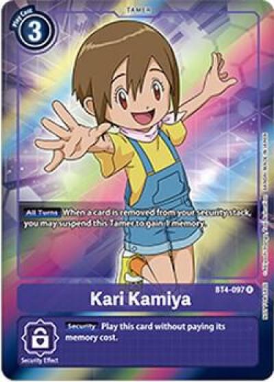 Kari Kamiya Box Topper BT4-097 R Great Legend Digimon card