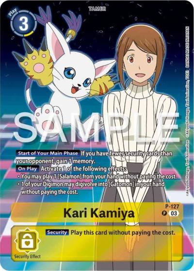 Kari Kamiya Digimon Adventure 02 The Beginning Set P-127 P Digimon Promotion Cards Digimon card