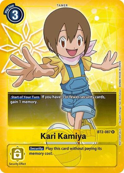 Kari Kamiya Official Tournament Pack Vol3 BT2-087 R Release Special Booster 1.0 Digimon card