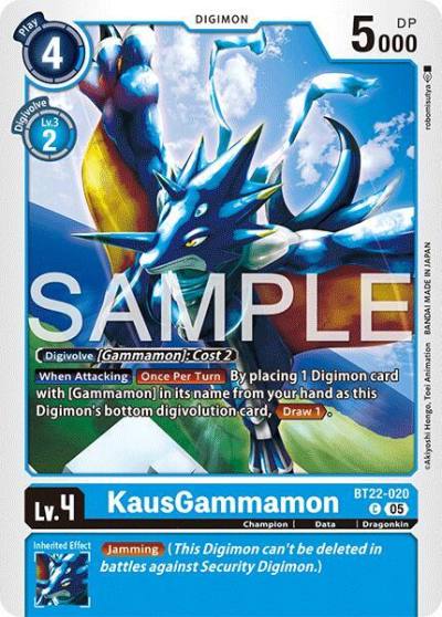 KausGammamon BT22-020 C Cyber Eden Digimon card
