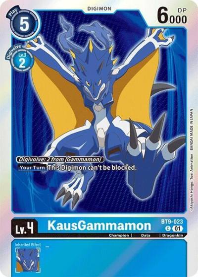KausGammamon Double Pack Set 02 BT9-023 C X Record Digimon card