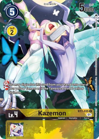 Kazemon 2nd Anniversary Frontier Card BT7-035 C Next Adventure Digimon card