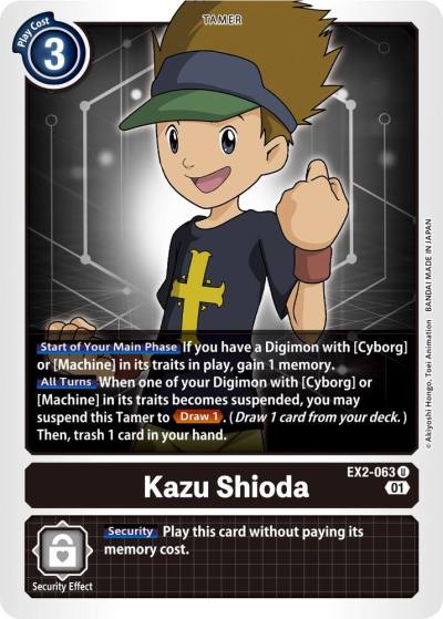 Kazu Shioda EX2-063 U Digital Hazard Digimon card