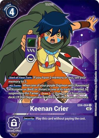 Keenan Crier Alternate Art EX4-064 R Alternative Being Booster Digimon card