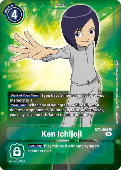 Ken Ichijoji Alternate Art BT3-094 R Starter Deck 13: Ragnaloardmon Digimon card