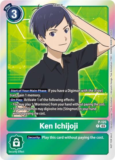 Ken Ichijoji Tamer Party Pack The Beginning Ver 20 P-125 P Digimon Promotion Cards Digimon card