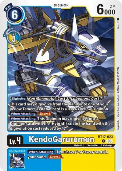 KendoGarurumon BT17-023 C Secret Crisis Digimon card