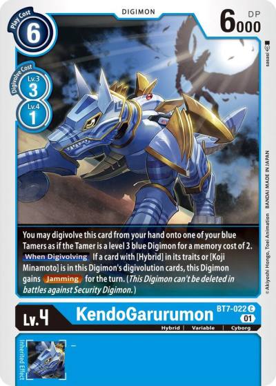 KendoGarurumon BT7-022 C Next Adventure Digimon card