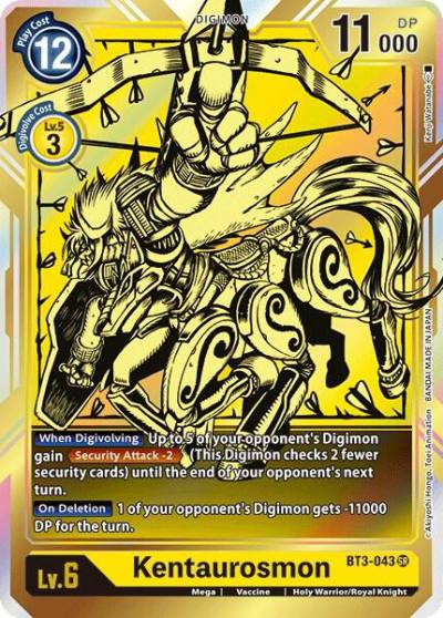 Kentaurosmon Alternate Art BT3-043 SR Release Special Booster 1.0 Digimon card