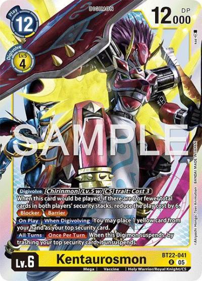 Kentaurosmon BT22-041 R Cyber Eden Digimon card