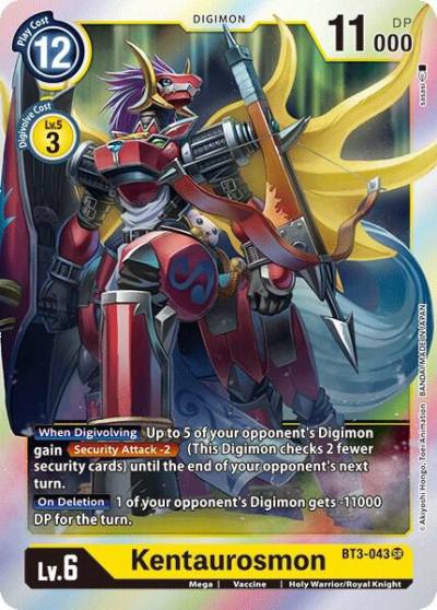 Kentaurosmon BT3-043 SR Release Special Booster 1.0 Digimon card
