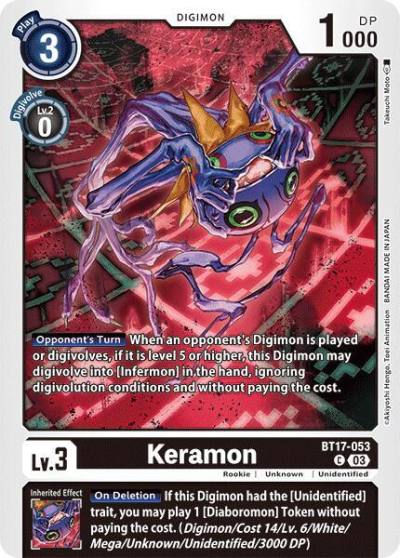 Keramon BT17-053 C Secret Crisis Digimon card