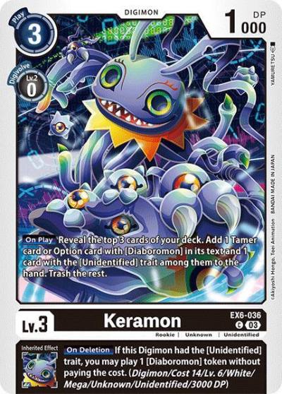 Keramon EX6-036 C Infernal Ascension Digimon card