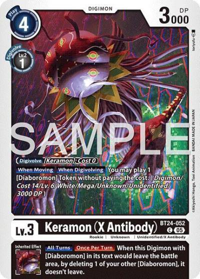 Keramon X Antibody BT24-052 C Time Stranger Digimon card