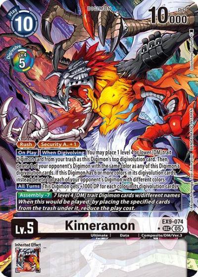 Kimeramon Alternate Art EX9-074 SEC Versus Monsters Digimon card