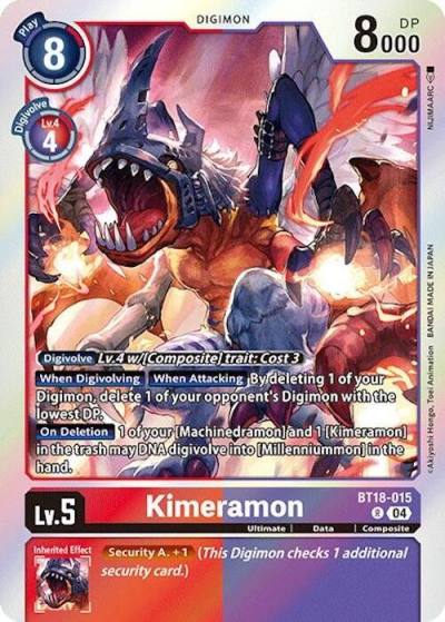 Kimeramon BT18-015 R Release Special Booster 2.0 Digimon card