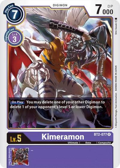 Kimeramon BT2-077 R Release Special Booster 1.0 Digimon card