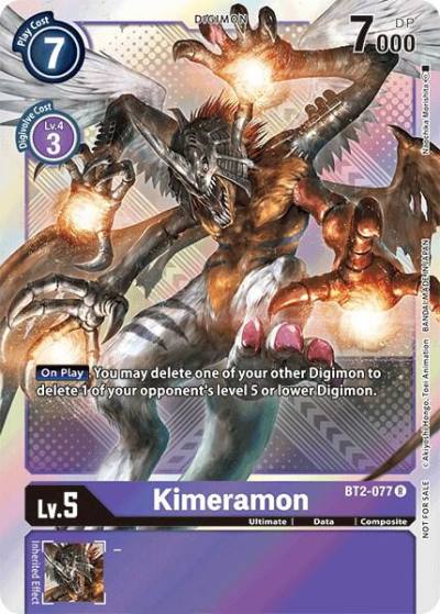 Kimeramon Official Tournament Pack Vol4 BT2-077 R Release Special Booster 1.0 Digimon card