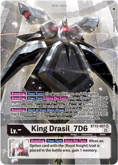 King Drasil_7D6 Alternate Art BT13-007 SR Versus Royal Knights Digimon card