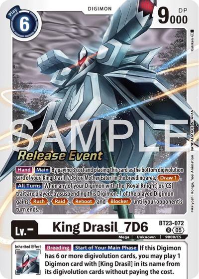 King Drasil_7D6 BT23-072 R Hackers' Slumber Release Event Cards Digimon card