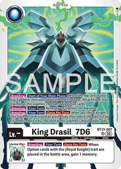 King Drasil_7D6 Reprint BT13-007 SR Advanced Booster Digimon Generation Digimon card