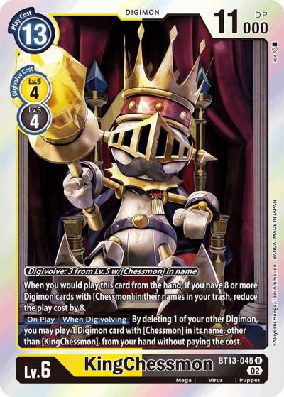 KingChessmon BT13-045 R Versus Royal Knights Digimon card