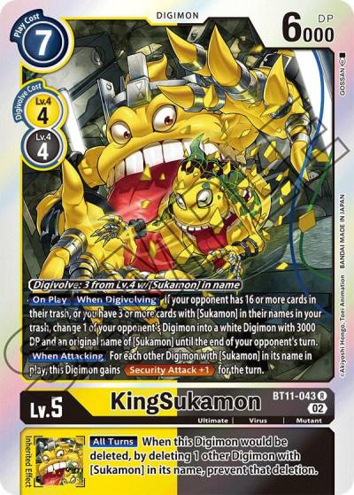 KingSukamon BT11-043 R Dimensional Phase Digimon card