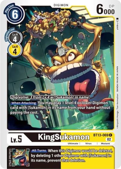 KingSukamon BT13-069 C Versus Royal Knights Digimon card