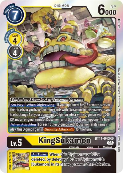 KingSukamon Winner Pack Blast Ace BT11-043 R Dimensional Phase Digimon card