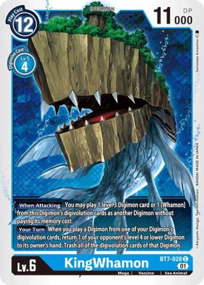 KingWhamon BT7-028 C Next Adventure Digimon card